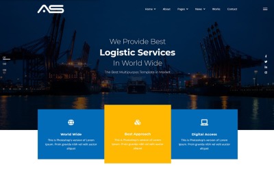 Rakib | Logistieke HTML5-websitesjabloon