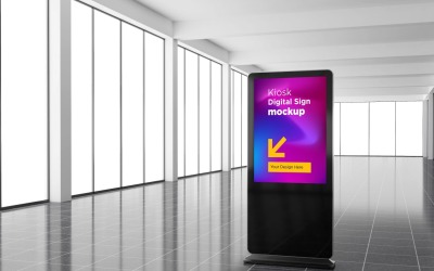 Modello di mockup di segno digitale moderno