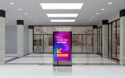 Reklam Totem Dijital Tabela Mockup Şablonu