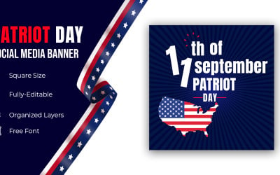Abstrakter Patriot Day Hintergrund Nationaler Gedenktag Social Media