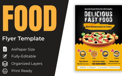Delicious Food Restaurant Menu Design Templates