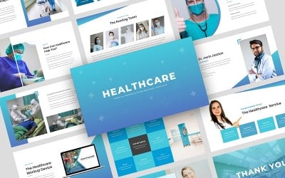 Cuidados de saúde - modelo de PowerPoint de negócios de apresentação médica