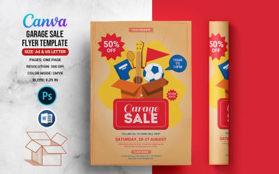 Garage Yard Sale Flyer Corporate Identity Vorlage