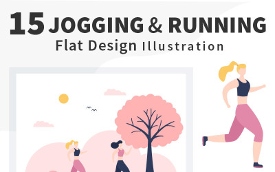 15 Ilustración de trotar o correr