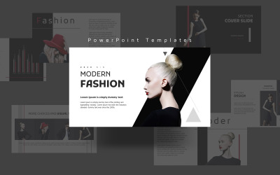 Moderne Mode Sjablonen PowerPoint presentatie