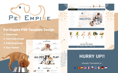 Pet Empire - Pet Shop PSD šablona