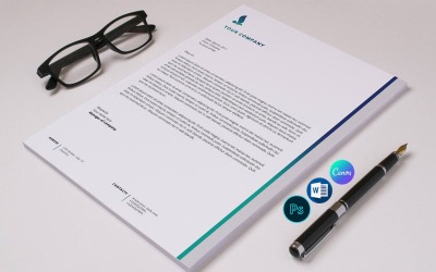 Professional Business Letterhead Template | Editable &amp;amp; Printable Design