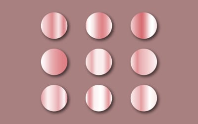 9 Rózsaarany színátmenetes sablon vektorok