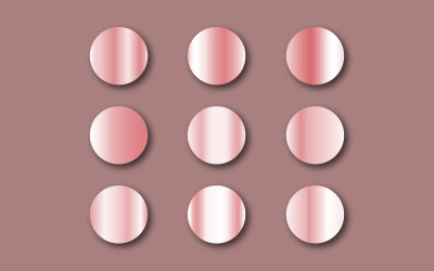 9 vetores de modelo de gradientes de ouro rosa