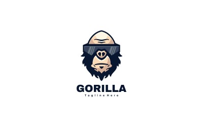 Gorilla Mascot Cartoon Logo