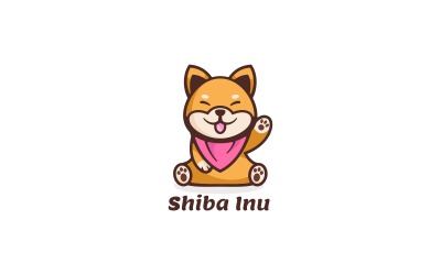 Shiba Inu Maskottchen-Karikatur-Logo