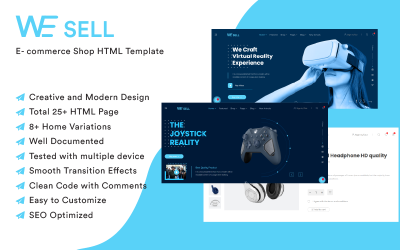 WeSell - Plantilla de sitio web HTML para tienda de accesorios