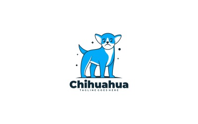 Chihuahua semplice mascotte logo