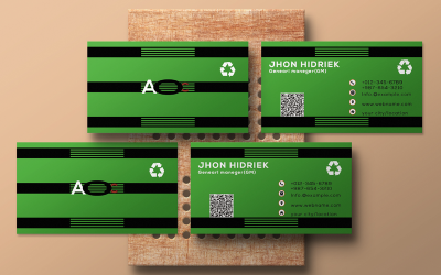 Fekete zöld üzleti kártya