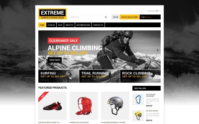 Gratis extremsport responsivt Shopify-tema