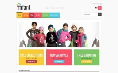 Kostenloses Responsive Shopify Theme für Neugeborene
