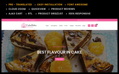 Modèle Opencart Cakemake Cake Store