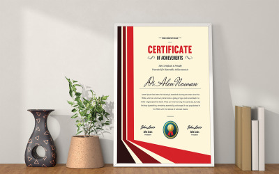 Certificado de logro atractivo