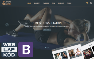 Fitness edzőterem WLK - Weboldal és céloldal sablon