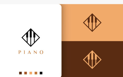 Logo de piano en simple et moderne