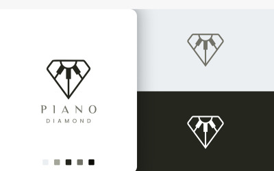 Logo fortepianu w kształcie diamentu