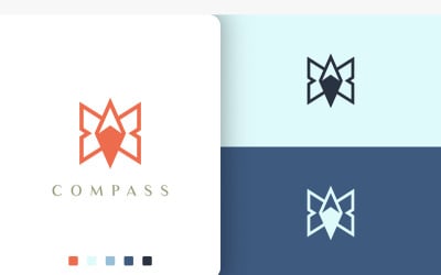 Backpacker or Adventure Logo Compass