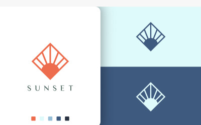 Energie nebo sluneční logo v moderním stylu