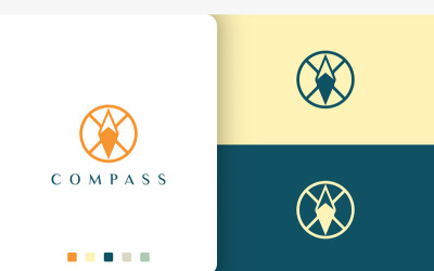 Expedition Adventure Logo Kompass-Stil