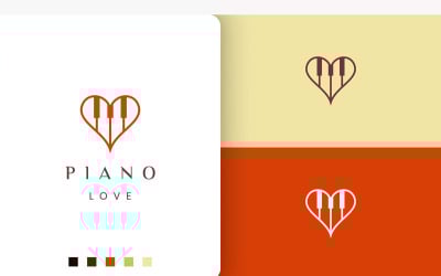 Jednoduché a moderní logo klavírní lásky