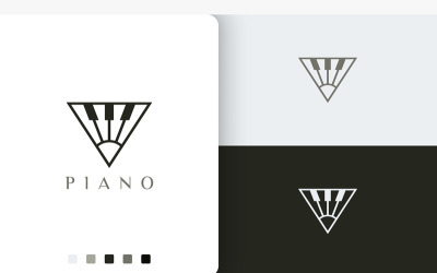 Logo del pianoforte moderno a forma di triangolo