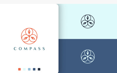 Plachta nebo navigační logo Tvar kompasu