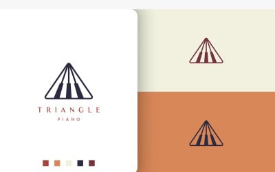 Simple and Modern Piano Logo Music