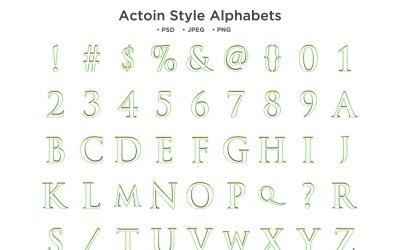 Action Style Alphabet, Abc Typography