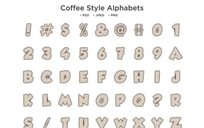 Alfabet in koffiestijl, Abc-typografie