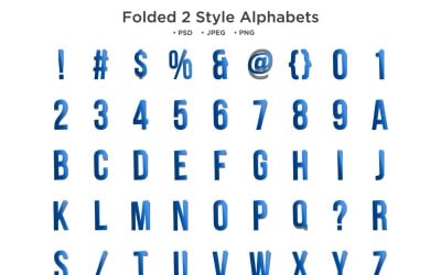 Alfabeto de 2 estilos dobrado, tipografia Abc