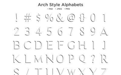 Arch Style Alfabetet Abc Typografi