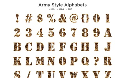 Arméstil alfabetet Abc typografi