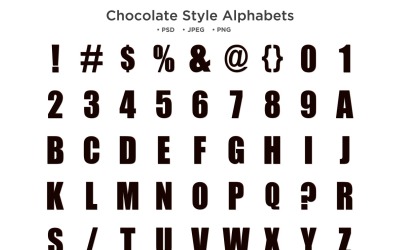 Chokladstilalfabet, Abc-typografi