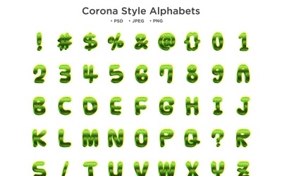 Corona Style Alphabet, Abc Typography