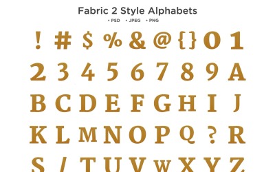 Fabric 2 Style Alphabet, Abc Typography