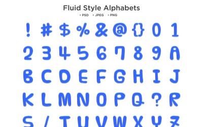 Fluid Style Alphabet, Abc Typography