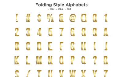 Folding Style Alphabet, Abc Typography