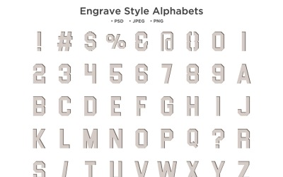 Gravera stil alfabetet, Abc typografi
