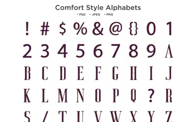 Komfortstil Alfabet, Abc Typografi
