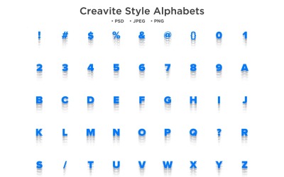 Kreativ stil alfabetet Abc typografi