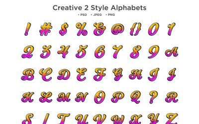 Kreativt stilalfabet, Abc-typografi