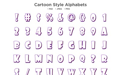 Tecknad stil alfabetet, Abc typografi