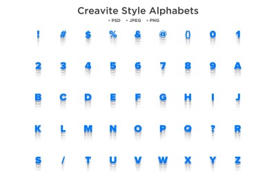 Tipografía Abc Alfabeto de estilo creativo