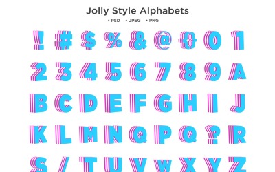 Alfabet Jolly Style, Typografia Abc