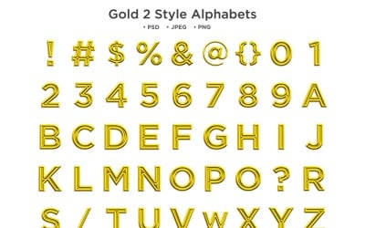 Alfabeto stile oro 2, tipografia Abc